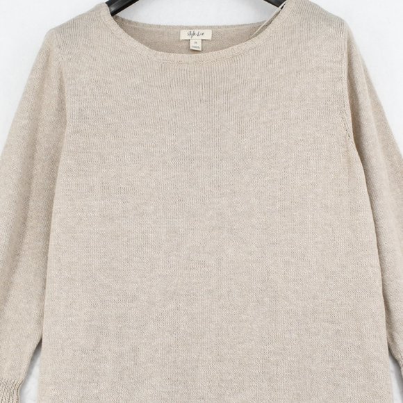 Style & Co. Plus Size Hammock Heather Ruffled Knit Pullover Crewneck Sweater 2X - Picture 3 of 9